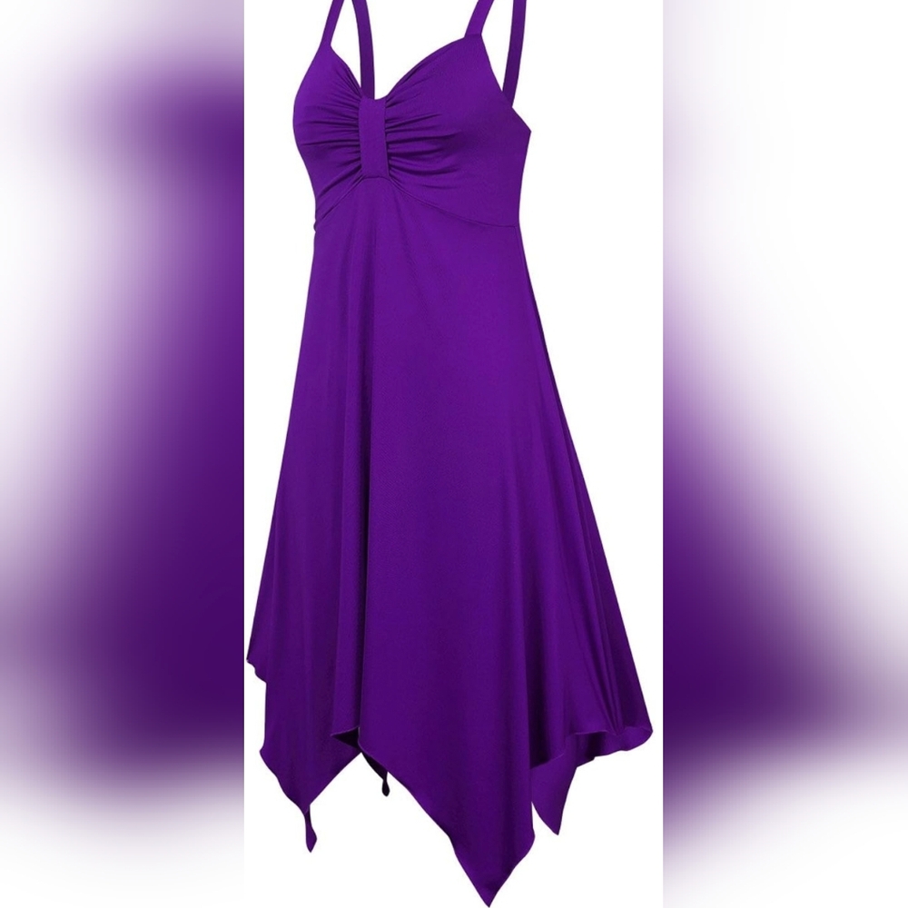 Chic Asymmetrical Purple Dress **NWOT** - Picture 4 of 8